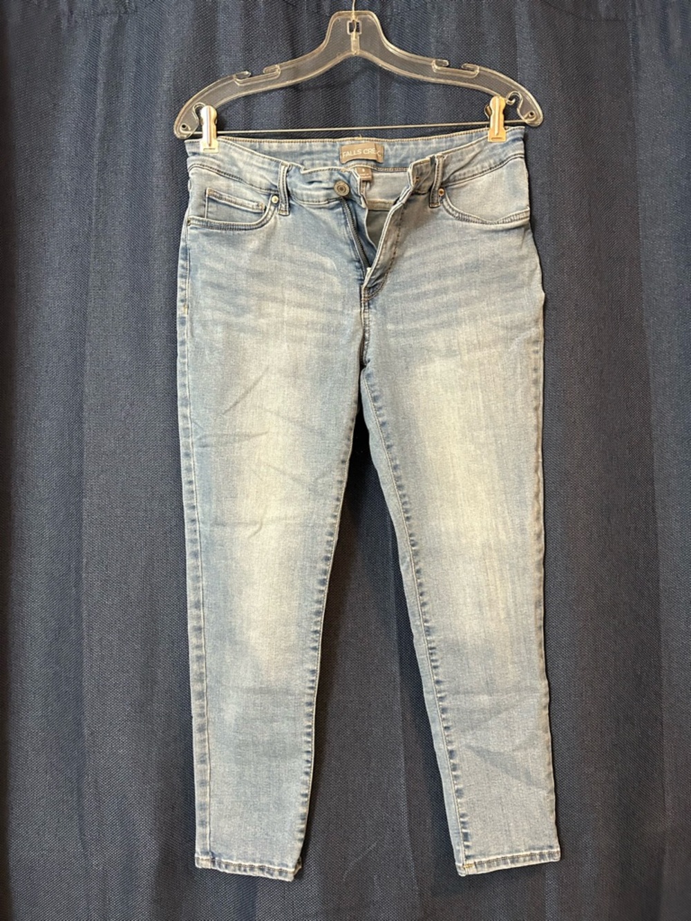 Falls Creek Light Wash Skinny Jeans in Faded Blue